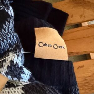 Cobra Creek Black and White Knit Scarf